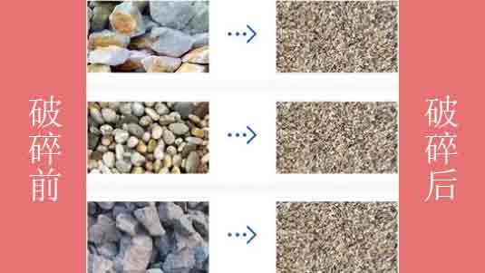 圓錐破碎機(jī)破碎前后對(duì)比圖