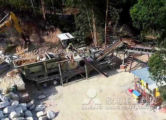 時產(chǎn)100噸花崗巖移動破碎站