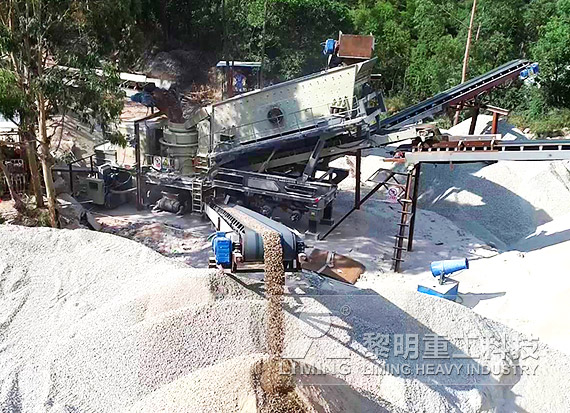 時產(chǎn)100噸花崗巖移動破碎站